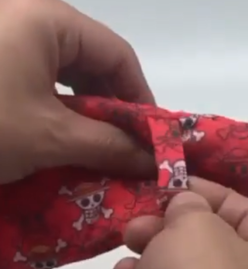 Anime scarf red clouds
