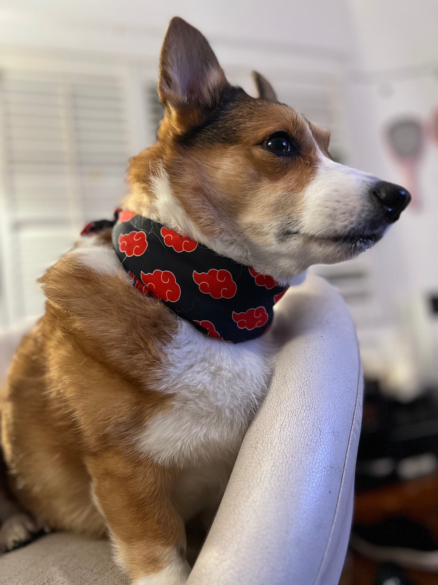 Anime scarf red clouds