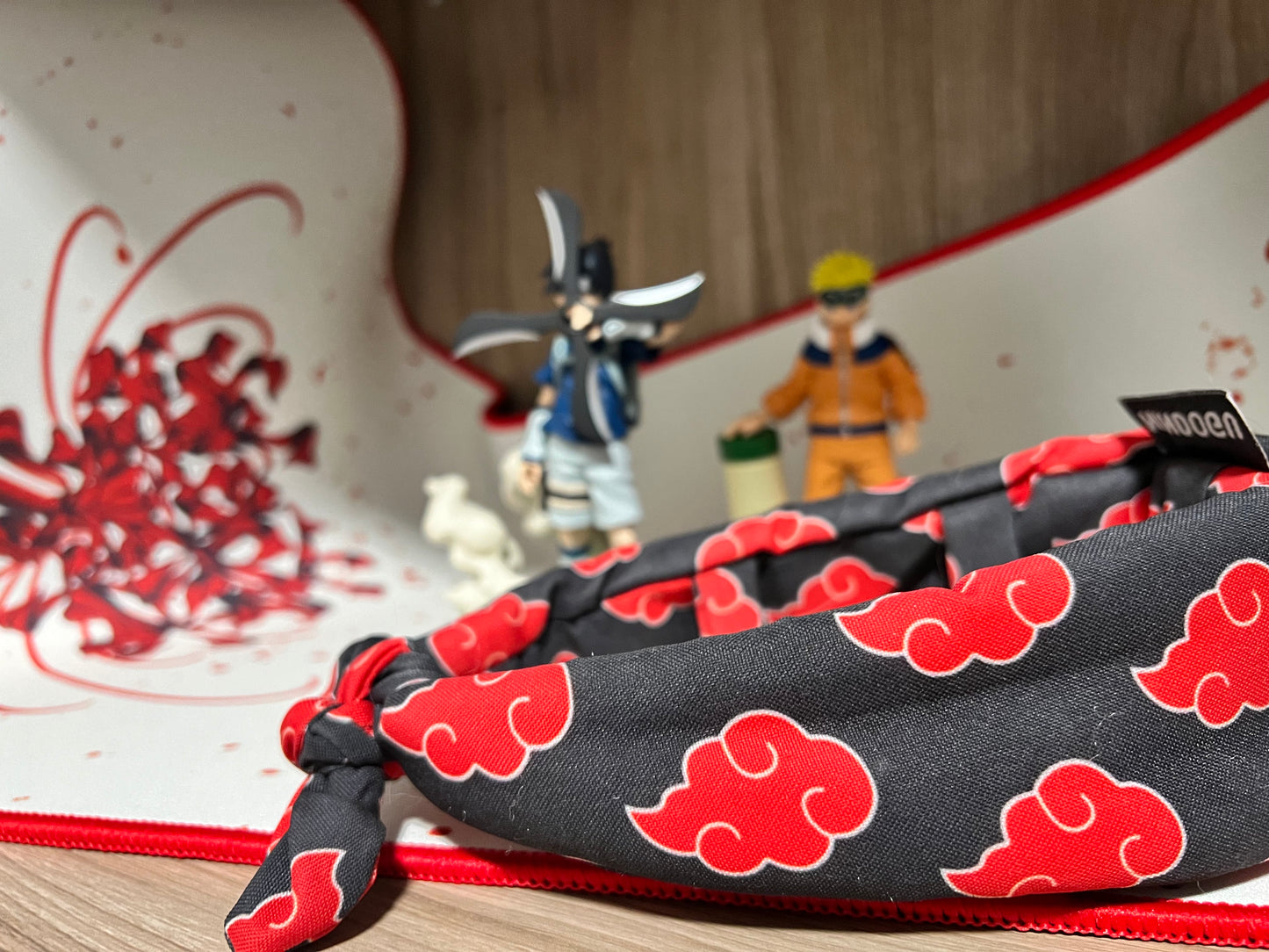 Anime scarf red clouds