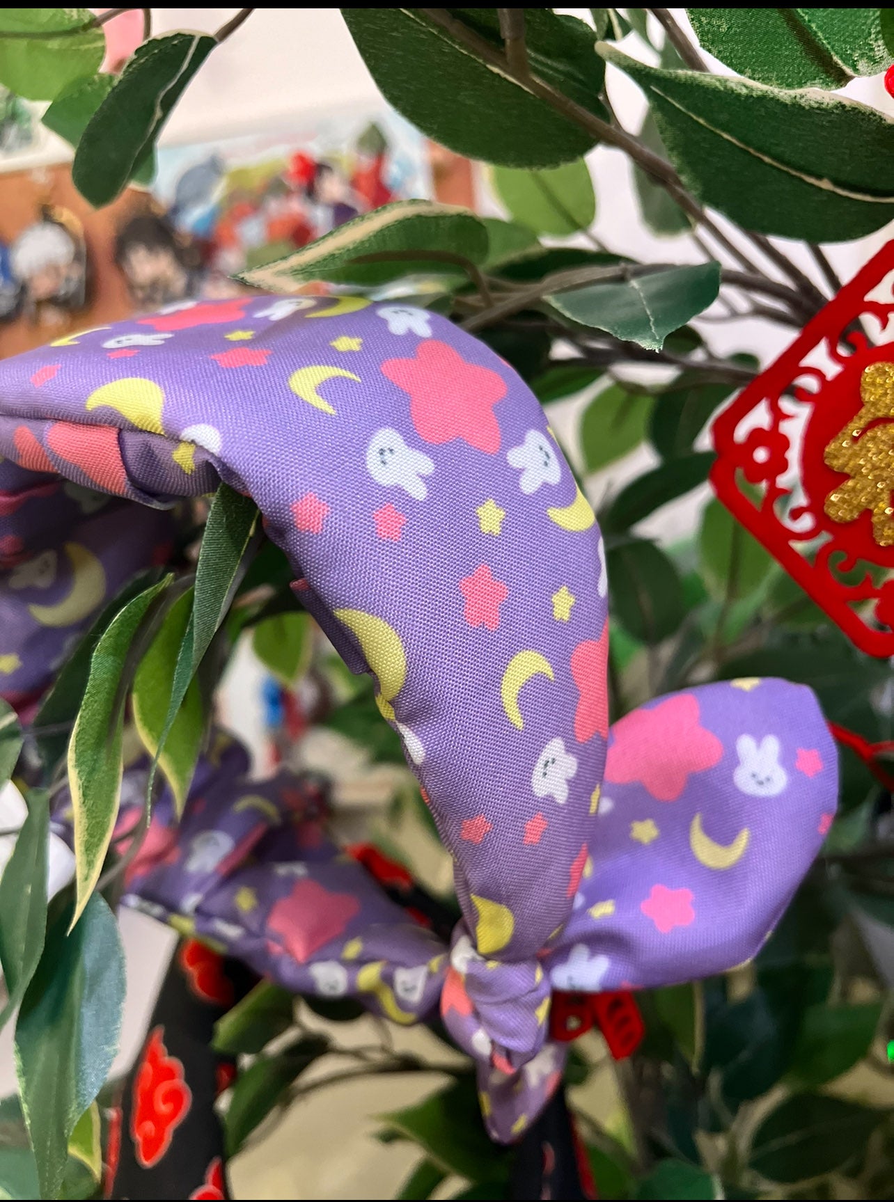 Anime scarf moon rabbits