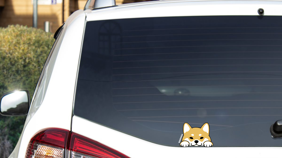 Shiba peeker sticker