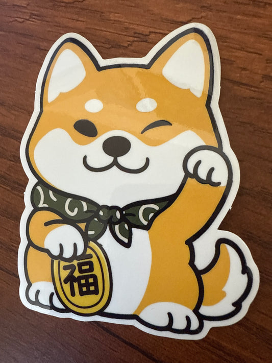 Lucky Shiba sticker