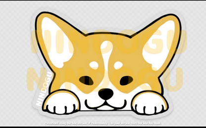 Corgi Peeker Sticker