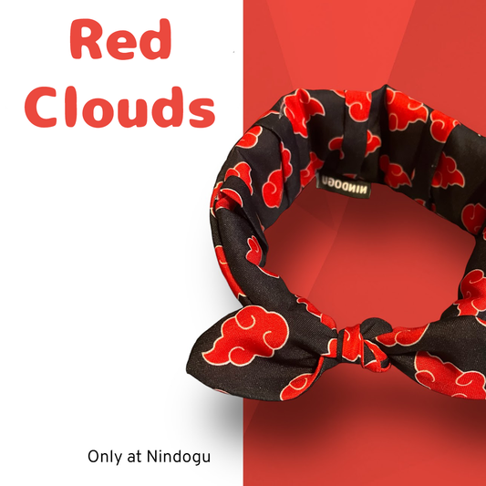 Anime scarf red clouds