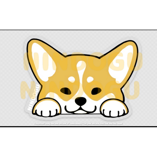 Sticker - Corgi Peeker