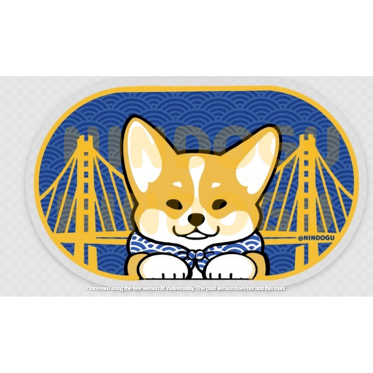 Sticker - Golden state corgi