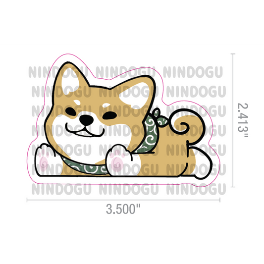 Sticker - laying Shiba